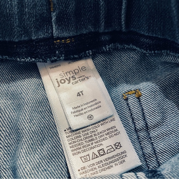 Set (3) Toddler 4T Pants Simple Joys Carter’s Denim Jeans Gray Joggers - Picture 2 of 10